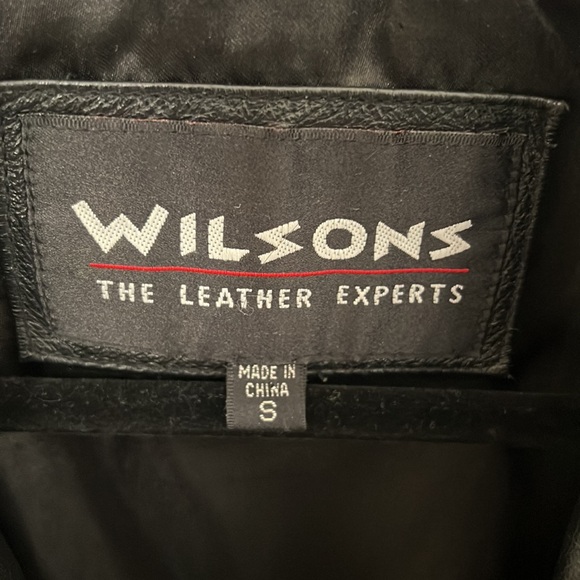 EUC black Leather blazer jacket S/M - Picture 2 of 7